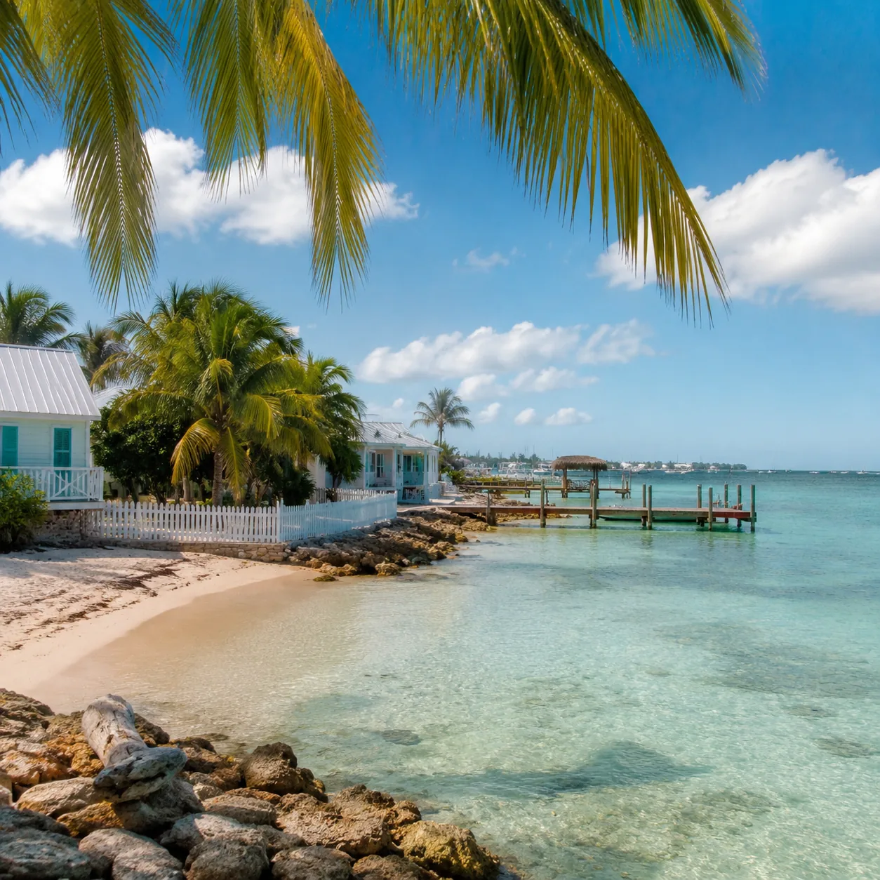 Realistic editorial photo of Florida beach vacation scene showing key west without accepting the hotel prices, bright co